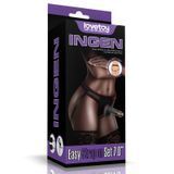 Ременной женский страпон черного цвета Lovetoy Easy Strapon Set длина 180 мм, Черный - 1