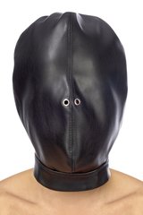 Капюшон для БДСМ Fetish Tentation Closed BDSM hood in leatherette Черный 1