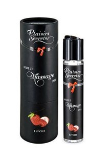 Массажное масло Plaisirs Secrets Litchi (59 мл) с афродизиаками, съедобное, подарочная упаковка - SO1835