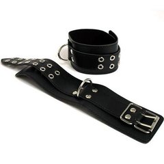 Черные кожаные наручники изготовлены из высококачественной кожи IXI14077 фото