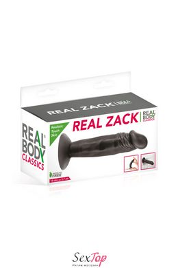 Фалоімітатор із присоскою Real Body — Real Zack Black, TPE, діаметр 3,7 см SO4032 фото