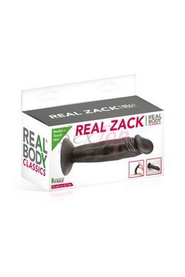 Фалоімітатор із присоскою Real Body &mdash; Real Zack Black, TPE, діаметр 3,7 см - фото товару 2