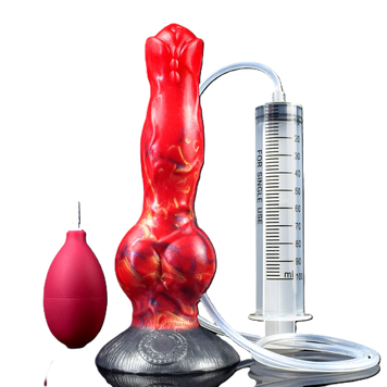 Кончающий фаллоимитатор собаки Luna Squirting Dog Dildo Knot Red S &mdash;  фото товара 1