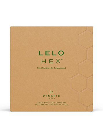 Презервативи LELO HEX Condoms Organic 36 Pack, тонкі та суперміцні - фото товару 1