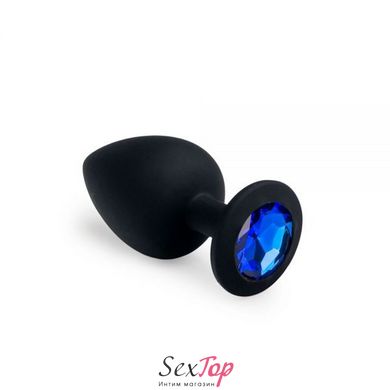 Анальная пробка, Black Silicone Sapphire, L 281252 фото