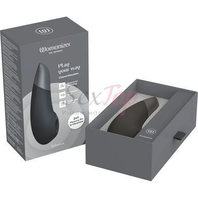 Вакуумный клиторальный стимулятор Womanizer Enhance Black (мятая упаковка!!!),  - 11