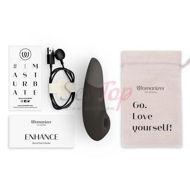 Вакуумный клиторальный стимулятор Womanizer Enhance Black (мятая упаковка!!!),  - 10