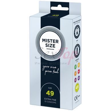Презервативи Mister Size - pure feel - 49 (10 condoms), товщина 0,05 мм - фото товару 2