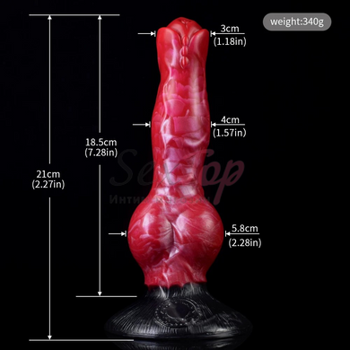 Фаллоимитатор с узлом Realistic Dog Dildo Knot Ejaculation Scarlet &mdash;  фото товара 10