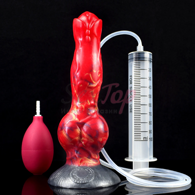 Кончающий фаллоимитатор собаки Luna Squirting Dog Dildo Knot Red S &mdash;  фото товара 6