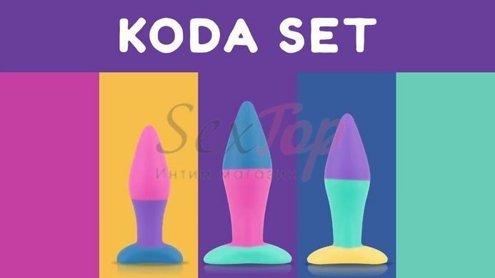 Набір анальних пробок PMV20 Koda &ndash; Butt Plug Set, діаметр 2,9 см, 3,9 см, 5 см - фото товару 6