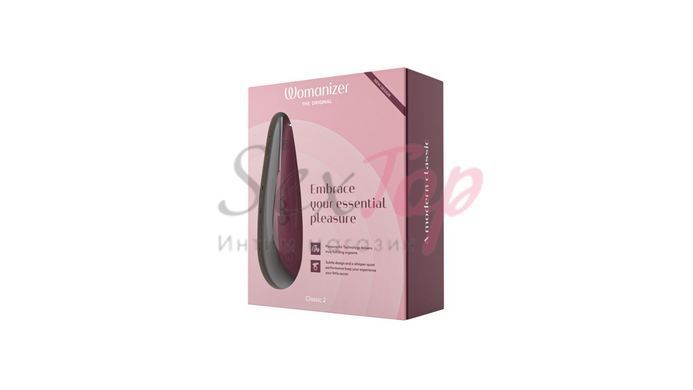 Вакуумный клиторальный стимулятор Womanizer Classic 2 - Bordeaux &mdash;  фото товара 8