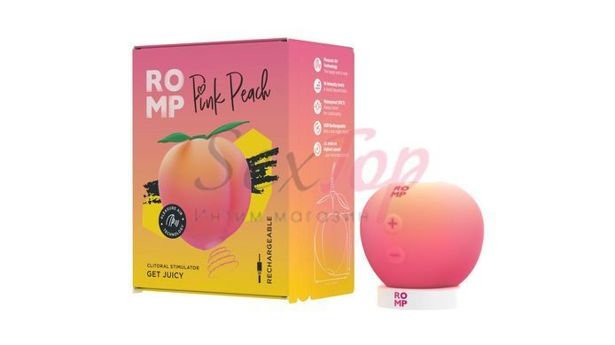 Вакуумний кліторальний стимулятор Romp Pink Peach - фото товару 16