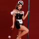 Еротичний костюм покоївки JSY «Дбайлива Кім» One Size, сукня, стрінги, фартух, чепчик, мітелка SO9242 фото 4